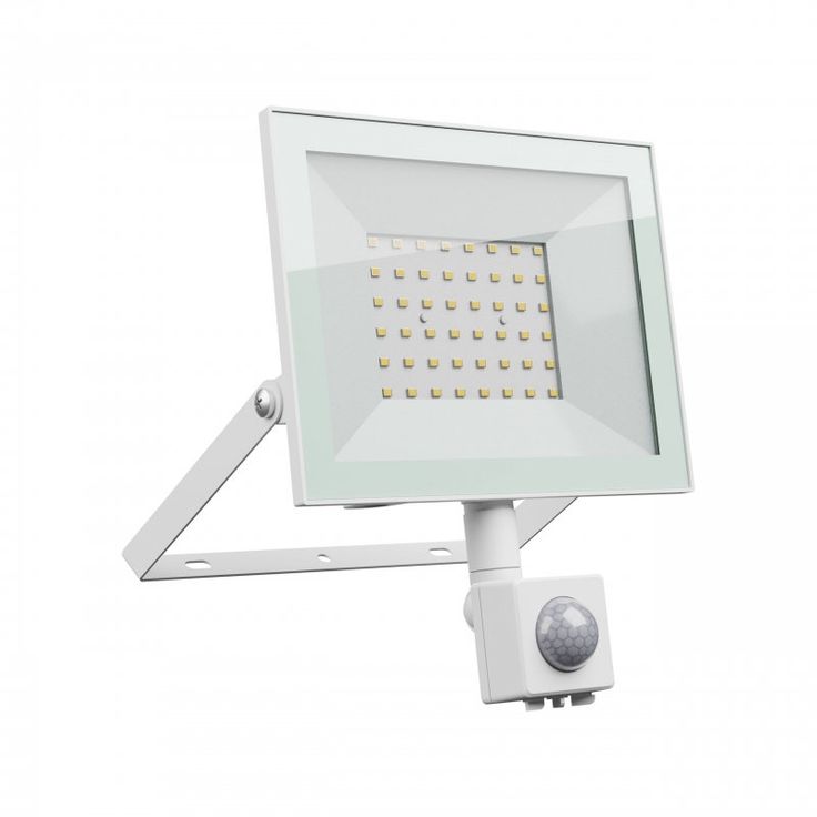 Valonheitin liiketunnistimella Spectrum Noctis Lux 4 50 W 4300 lm 3000 K IP44 176x221x53 mm, valkoinen