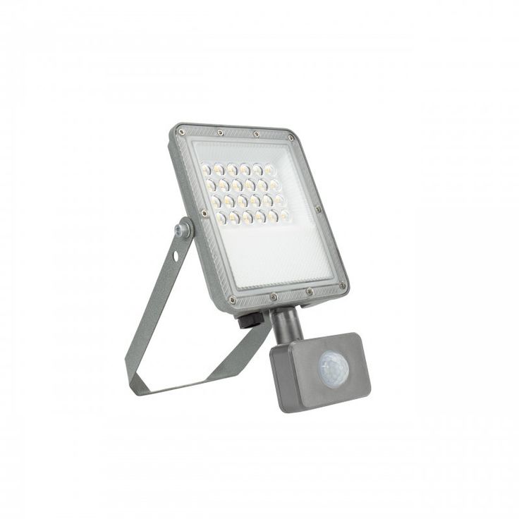 Valonheitin liiketunnistimella Spectrum Noctis Max CCT 20 W 2000 lm 3000/4000/6000 K IP44 217x131x53 mm, harmaa
