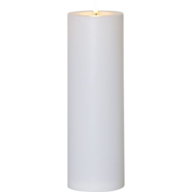 LED-kynttilä Star Trading Flamme Rak, 32.5cm, valkoinen