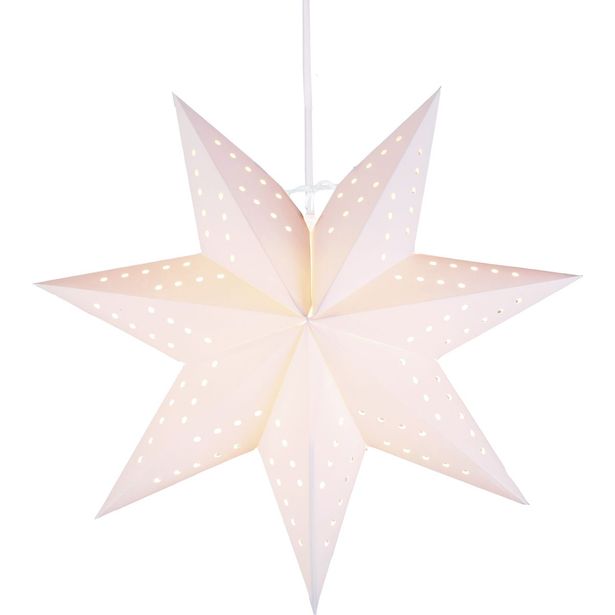 Valotähti Star Trading Bobo, 34cm, paperi, valkoinen