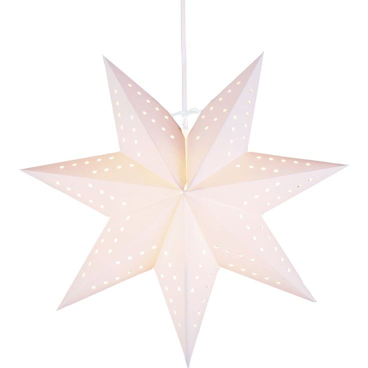 Valotähti Star Trading Bobo, 34cm, paperi, valkoinen