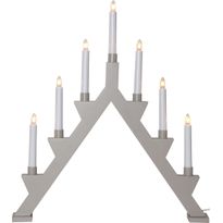 Kynttelikkö Star Trading Zack, 7-haarainen, 530x470x70mm, beige