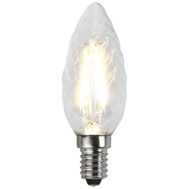 LED-kierrekynttilälamppu Star Trading Illumination LED 351-02 Ø 35x98mm, E14, kirkas, 2W, 2700K, 250lm