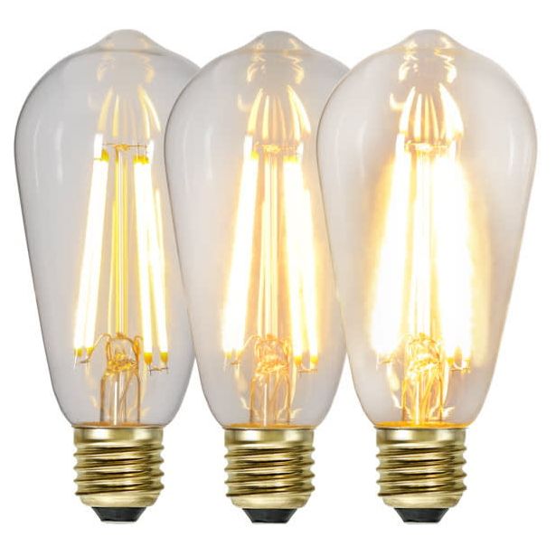 LED-lamppu Star Trading Decoration LED  3-step click 354-85 Ø 64x144mm, E27, 6,5W, 2100K, 70/350/700lm