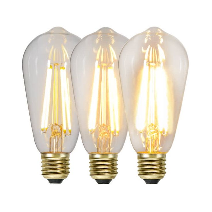 LED-lamppu Star Trading Decoration LED  3-step click 354-85 Ø 64x144mm, E27, 6,5W, 2100K, 70/350/700lm