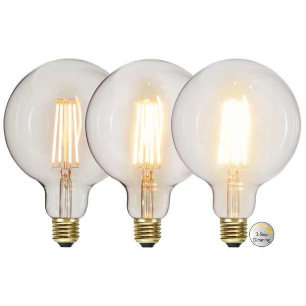 LED-lamppu Star Trading Decoration LED  3-step click 354-87 Ø 125x180mm, E27, 6,5W, 2100K, 70/350/700lm