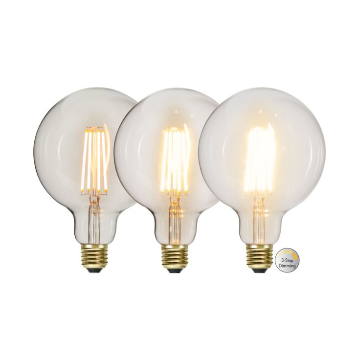 LED-lamppu Star Trading Decoration LED  3-step click 354-87 Ø 125x180mm, E27, 6,5W, 2100K, 70/350/700lm