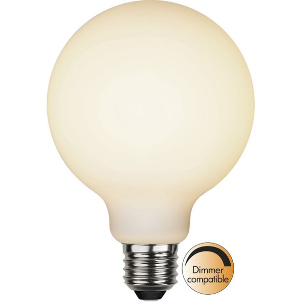 LED-lamppu Star Trading Illumination LED 363-42-1 Ø 95x138mm, E27, opaali, 5W, 2600K, 400lm, himmennettävä