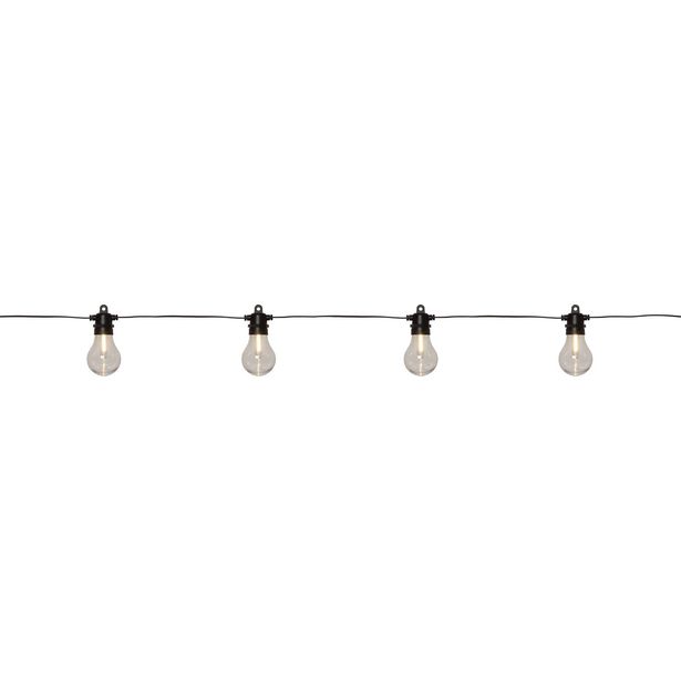 LED-valosarja Star Trading Selecta, 10-osainen 7.2m, musta/kirkas