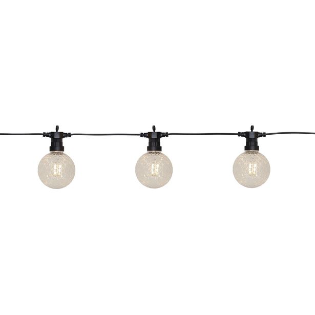 LED-valosarja Star Trading Circus Comb, 10-osainen, 4.5m, musta/kirkas