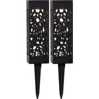 Aurinkokennokoristevalaisin Star Trading Izola, 18cm, musta, 2kpl/pkt