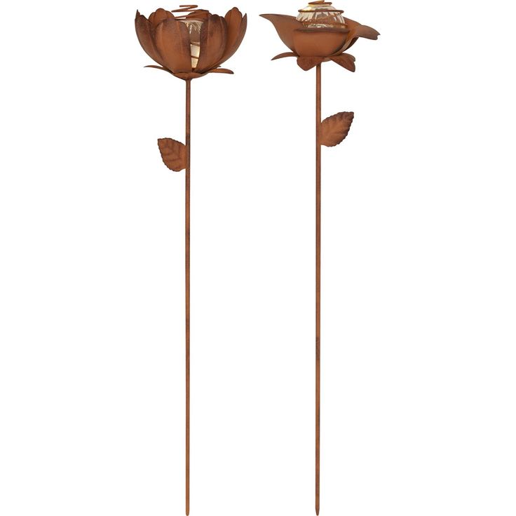 Aurinkokennokoristevalaisin Star Trading Oxida Flowers, 51cm, 2kpl/pkt