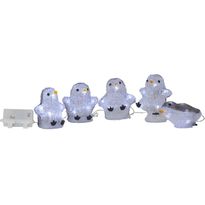 LED-valosarja Star Trading Crystalo, pingviinit, 130cm