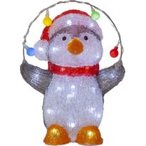 LED-valokoriste Star Trading Crystalo, pingviini, 30cm