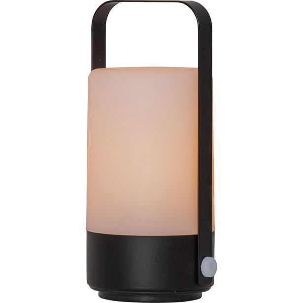 LED-koristelyhty Star Trading Flame, 19cm, musta