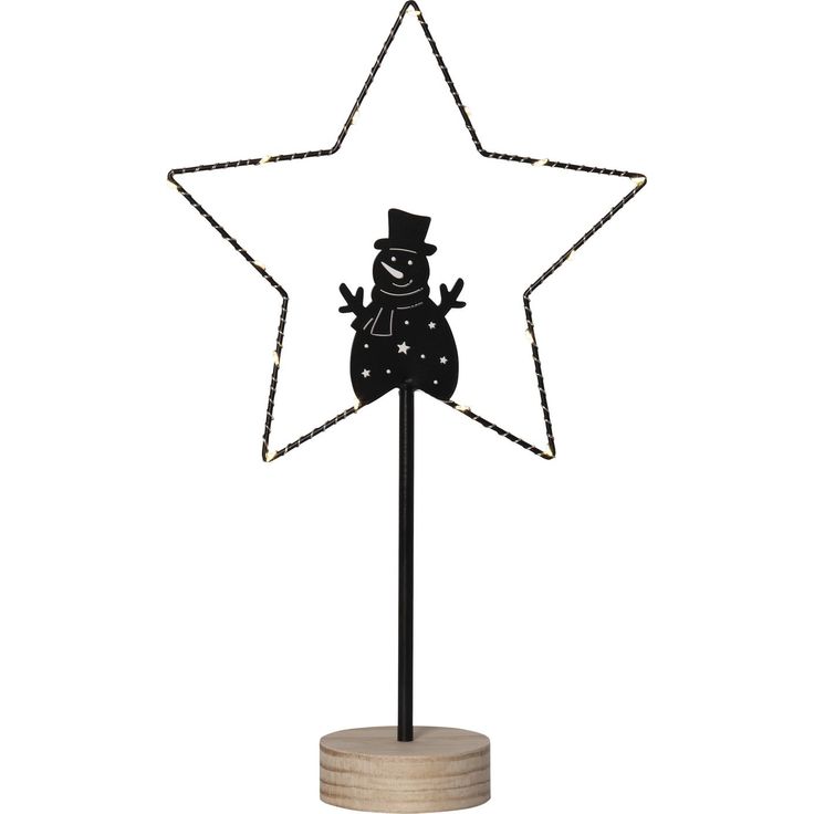 LED-pöytätähti Star Trading Glimta, lumiukko