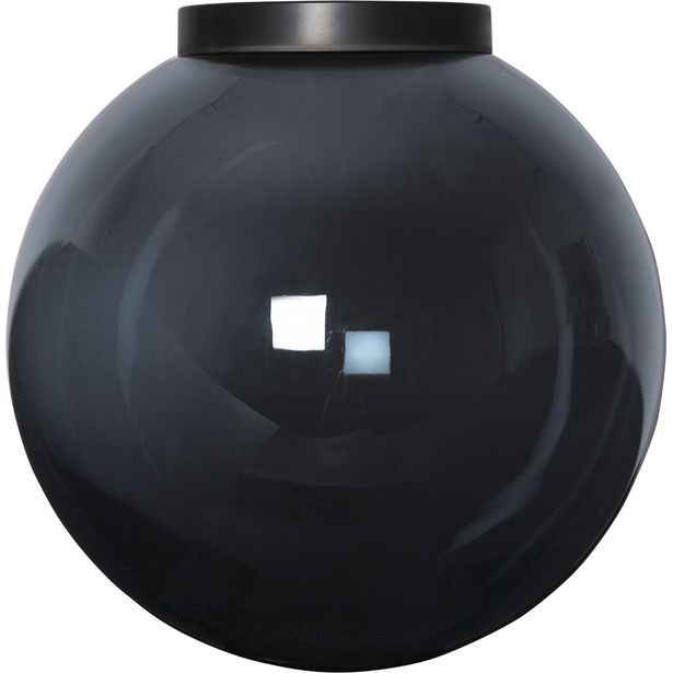 Akryylikupu Star Trading Orby, 30cm, musta/savunharmaa