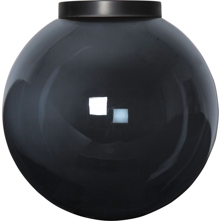 Akryylikupu Star Trading Orby, 30cm, musta/savunharmaa