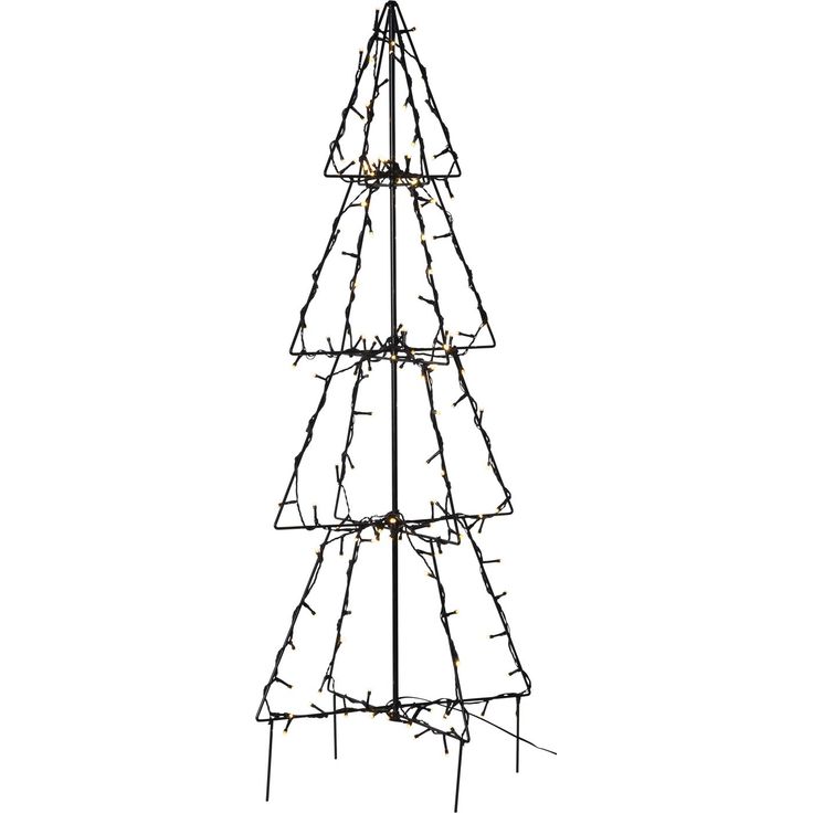LED-valokoriste Star Trading Foldy 3D kuusi, 90cm, musta
