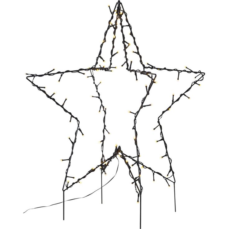 LED-valokoriste Star Trading Foldy 3D tähti, 55cm, musta