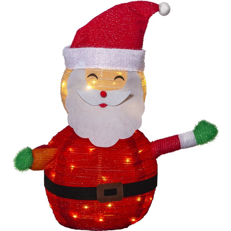 LED-valokoriste Star Trading Tecidy joulupukki 70 cm