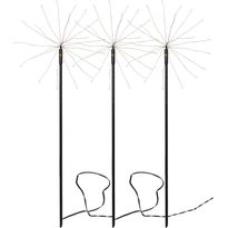 LED-valokoriste Star Trading Firework Outdoor, 3-osainen, musta