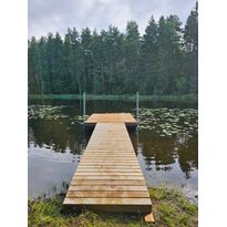 Laituri Savorak Sauna, kansi 2.35x3m + kävelysilta 1.2x5m, muoviponttonit 5x250l