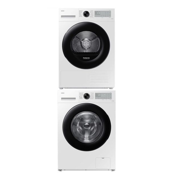 Pyykinpesukone ja kuivausrumpu Samsung  WW80CGC04CAHEE sekä DV80CGC0B0AHEE, 8kg