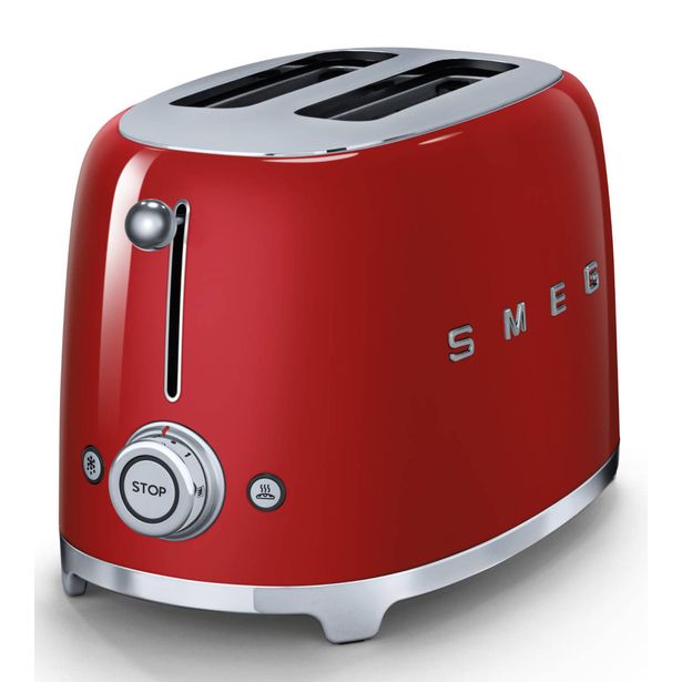 Leivänpaahdin Smeg TSF01RDEU, 2-viipaleen, punainen