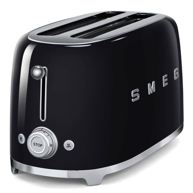 Leivänpaahdin Smeg TSF02BLEU, 4-viipaleen, musta