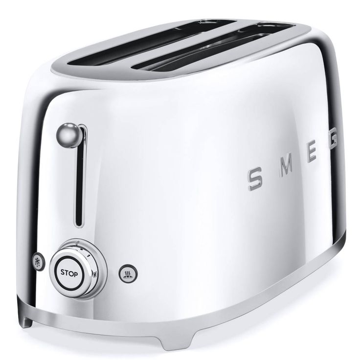 Leivänpaahdin Smeg TSF02SSEU, 4-viipaleen, kromi, Verkkokaupan poistotuote