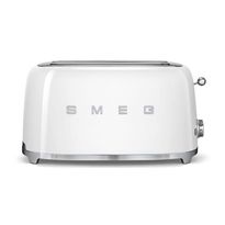 Leivänpaahdin Smeg TSF02, 4 viipaletta, valkoinen, Verkkokaupan poistotuote