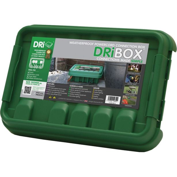 Johtolaatikko Star Trading DriBox, 130x330x230mm, vihreä