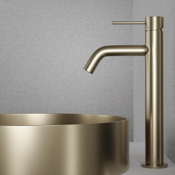 Pesuallashana Scandtap Steel Voyage, korkea malli, Champagne