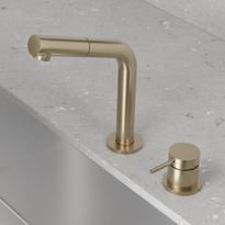 Keittiöhana Scandtap Steel Harmonized B2P, ulosvedettävällä juoksuputkella, Champagne