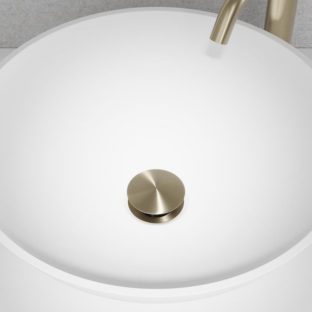 Pohjaventtiili Scandtap Steel Pop-up universal Duo, pop-up, Champagne