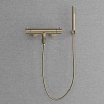 Suihkusetti Scandtap Steel Pleasure 4, termostaattihanalla ja juoksuputkella, Champagne