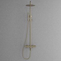 Sadesuihkusetti Scandtap Steel Pleasure 3, termostaattihanalla ja juoksuputkella, Champagne