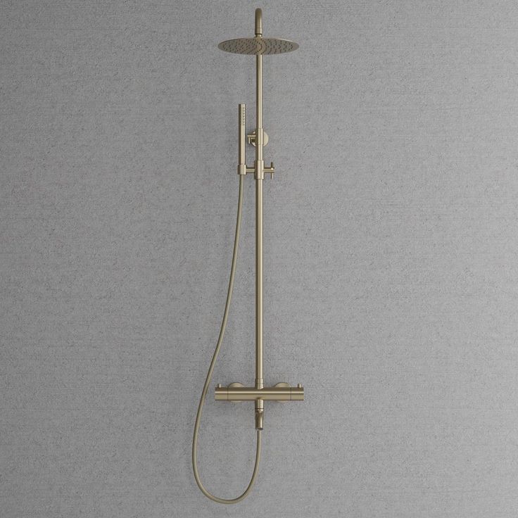 Sadesuihkusetti Scandtap Steel Pleasure 3, termostaattihanalla ja juoksuputkella, Champagne