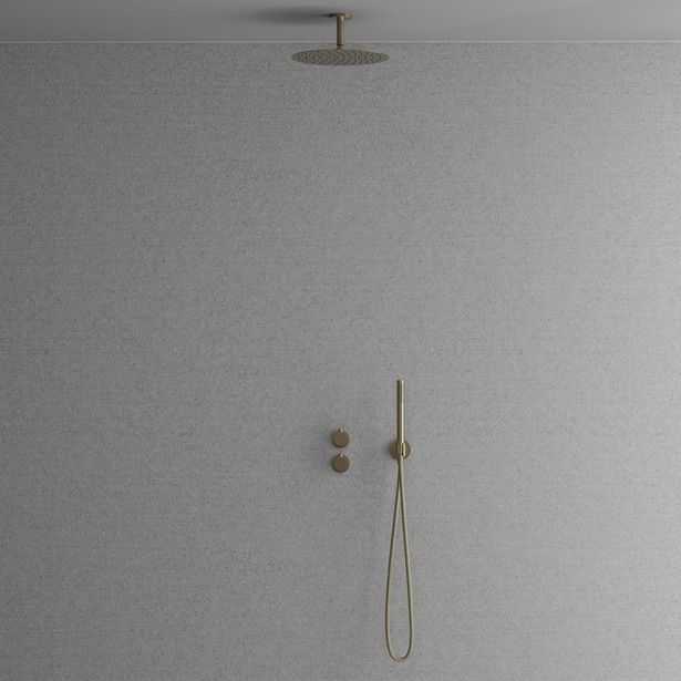 Sadesuihkusetti Scandtap Steel Harmonized 2y, termostaattihanalla, Champagne