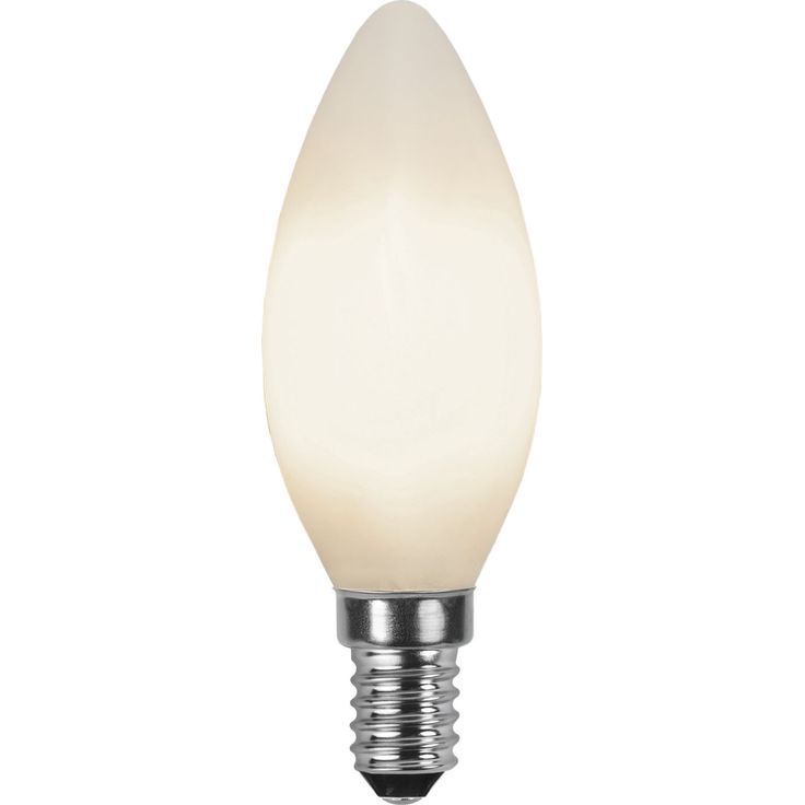 LED-kynttilälamppu Star Trading Illumination LED 375-01, Ø35x98mm, E14, opaali, 2W, 2700K, 150lm