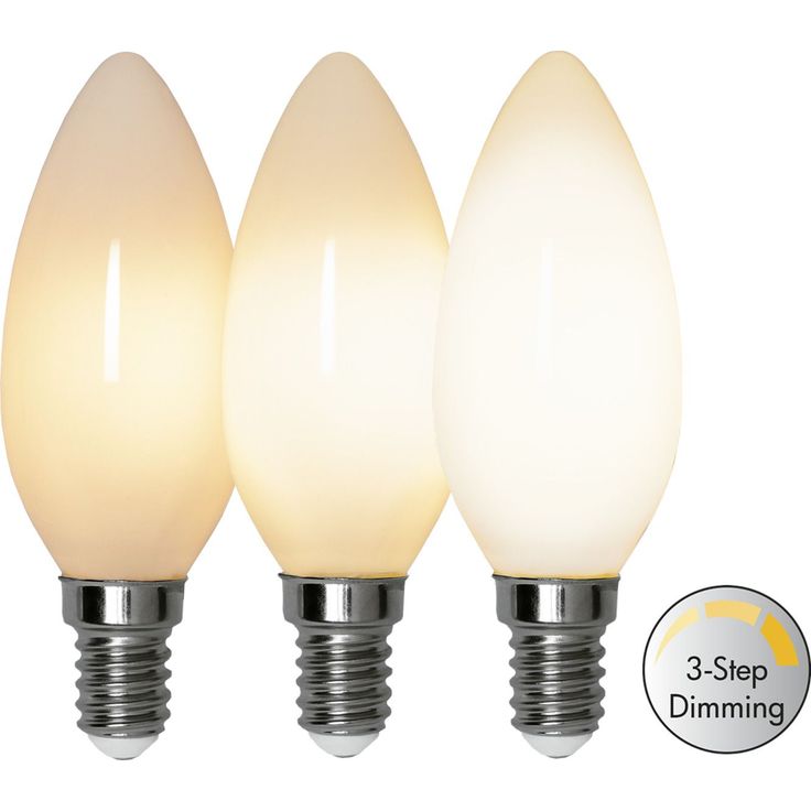 LED-lamppu Star Trading Illumination LED 3-step click 375-83, Ø35x98mm, E14, opaali, 4W, 2700K, 38/190/380lm