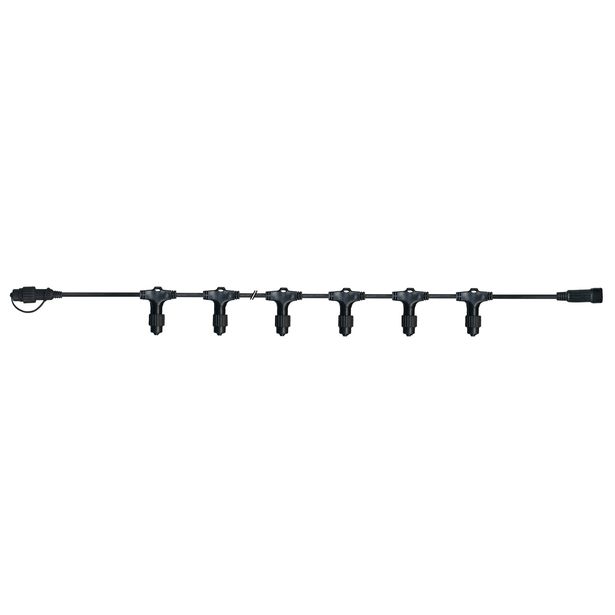 Kantakaapeli System LED Extra musta valonauhoille 20 liitintä/2 m