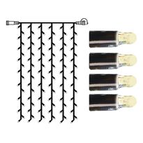 Valoverho System LED Extra musta 8W 102 valoa 1x2m lämmin valkoinen