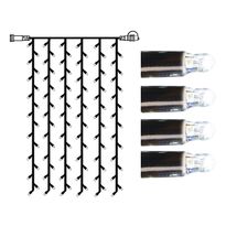 Valoverho System LED Extra musta 8W 102 valoa 1x2m kylmä valkoinen