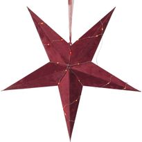 Paperitähti Star Trading Velvet, Ø600x210mm, punainen