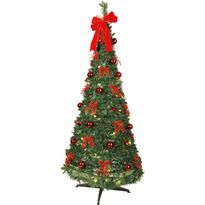 LED-joulukuusi Star Trading Pop-up-tree, 185cm, vihreä/punainen