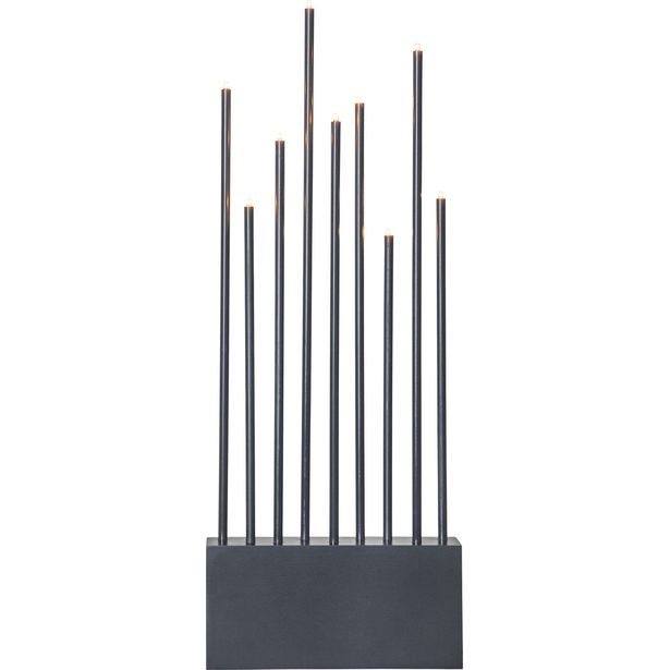 Kynttelikkö Star Trading Buzz, 600x230x60mm, harmaa