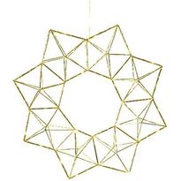 Valokranssi Star Trading Edge, LED, Ø40cm, messinki