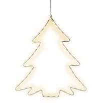 LED-koriste Star Trading Lumiwall kuusi, 500x450x10mm, valkoinen